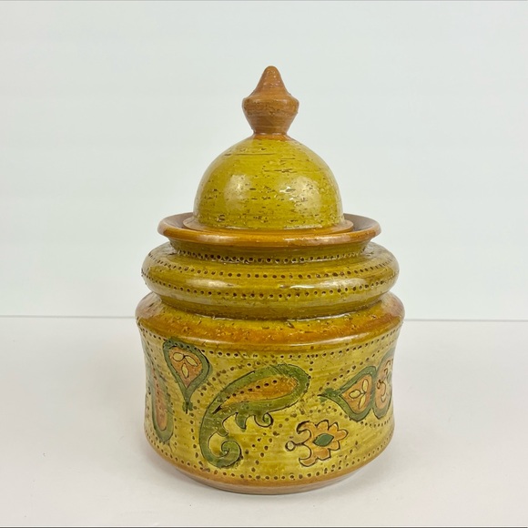 MCM Italian Rosenthal Netter Pottery Lidded Pottery Jar Signed And Numbered - Picture 4 of 16